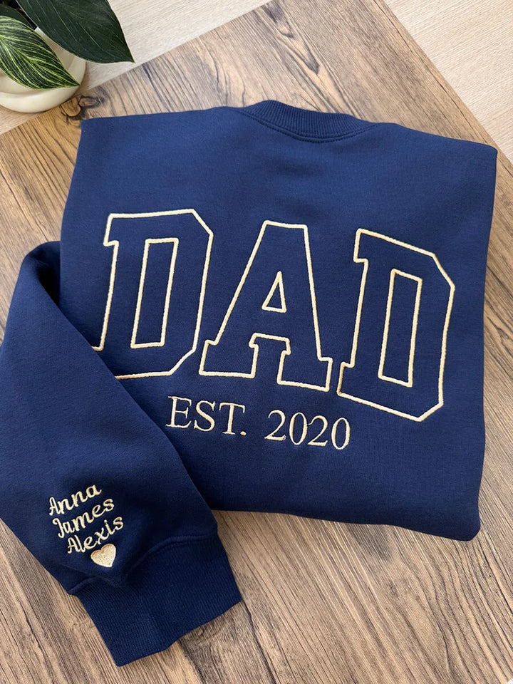 Custom Embroidered DAD Sweatshirt Father's Day Gift