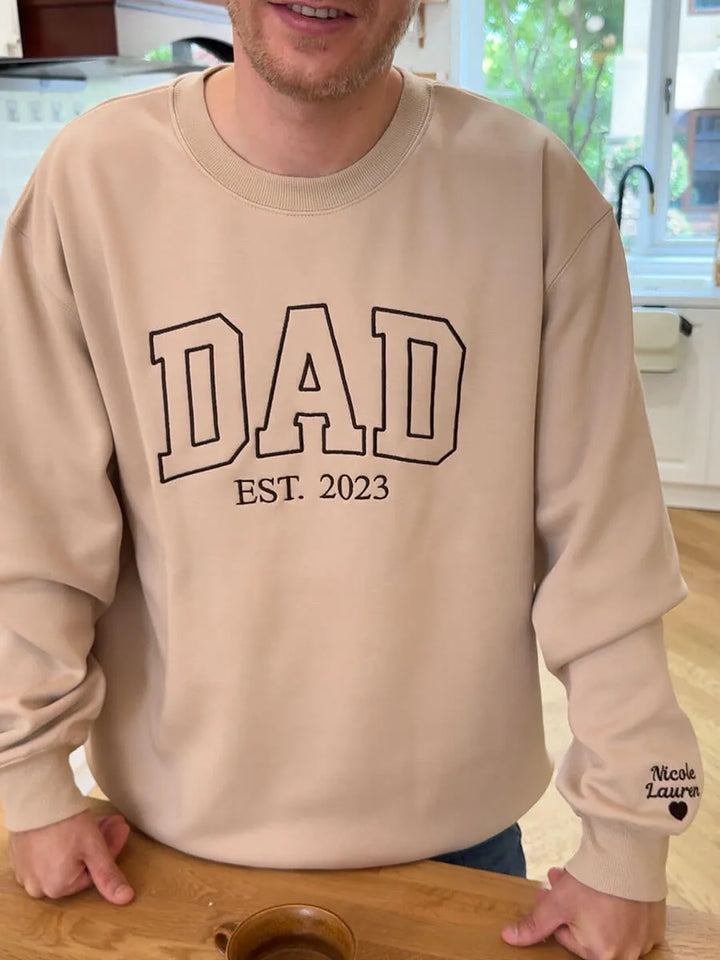 Custom Embroidered DAD Sweatshirt Father's Day Gift