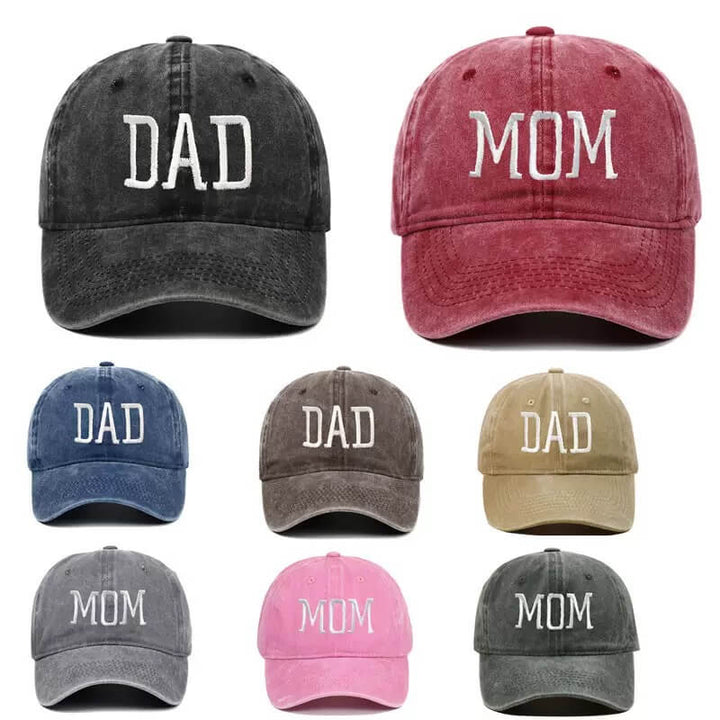 Vintage "DAD" & "MOM" Embroidered Baseball Cap