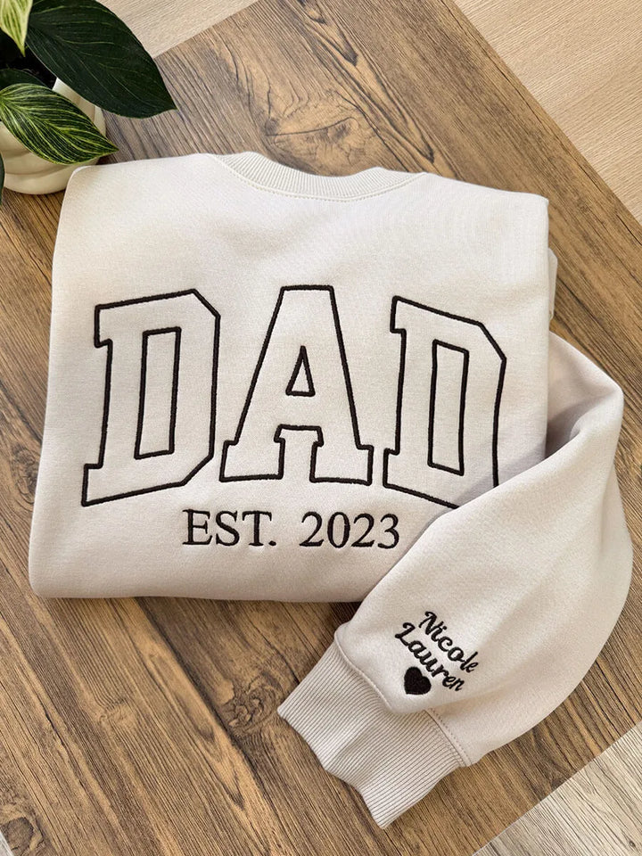 Custom Embroidered DAD Sweatshirt Father's Day Gift
